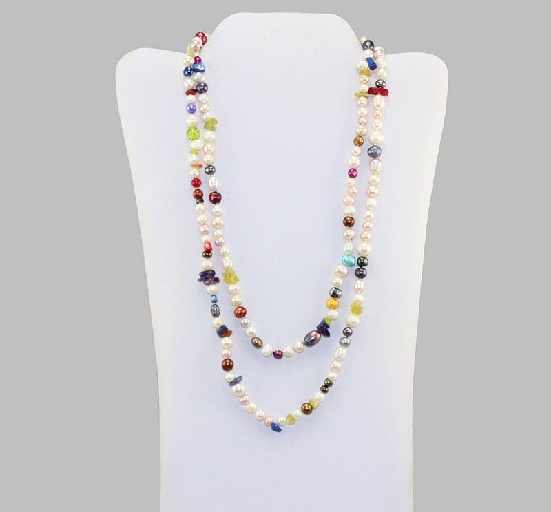 Multi-Colored Cultured Pearl Endless Necklace