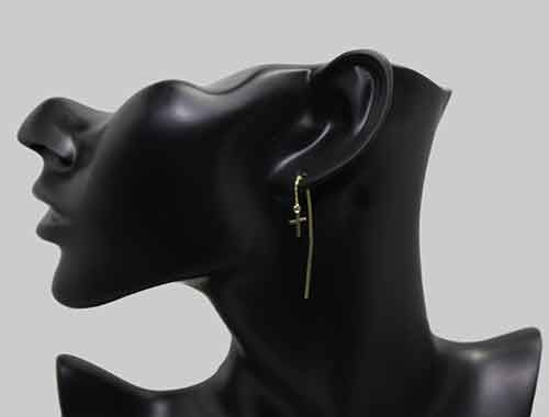 Faith & Hope Cross Threader Earrings Faith & Hope Cross Threader Earrings