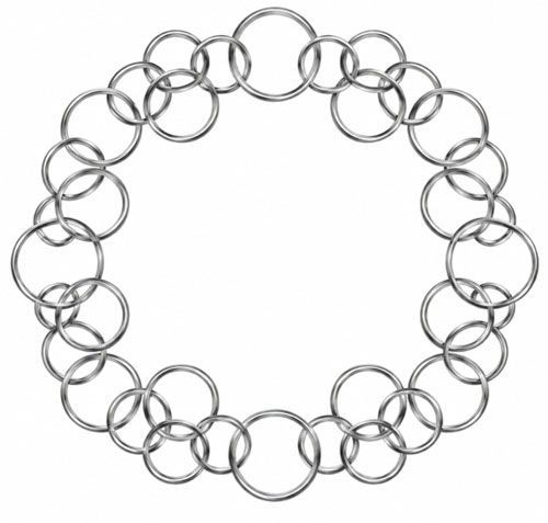 25-Inch Open Circle Link Necklace