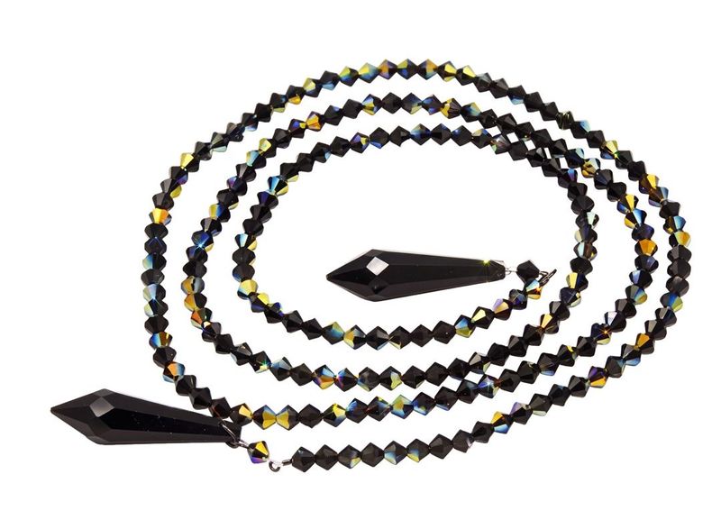 Black Swarovski® Crystal Lariat Necklace Black Swarovski® Crystal Lariat Necklace