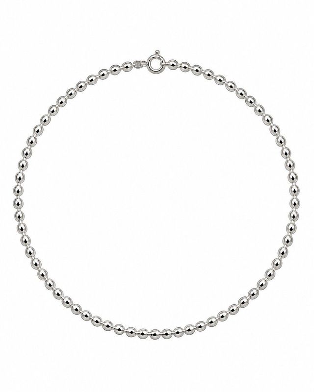 Sterling Silver Ball-Bar Chain Necklace