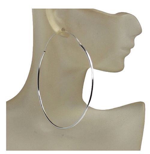 Petite Roundabout Sterling Silver Hoop Earrings