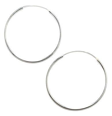 Petite Roundabout Sterling Silver Hoop Earrings