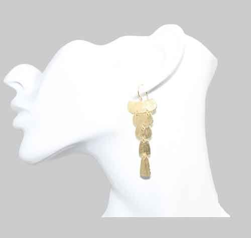 Hammered Gold Chandelier Earrings Hammered Gold Chandelier Earrings