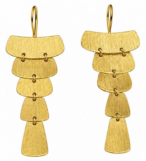Hammered Gold Chandelier Earrings Hammered Gold Chandelier Earrings