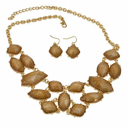Gold & Taupe Jewelry Set Gold & Taupe Jewelry Set