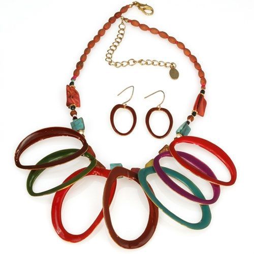 Chic Rainbow Colors Fashion Jewelry Set Chic Rainbow Colors Fashion Jewelry Set