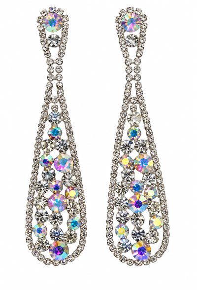 Sparkling Multi-Color Crystal Multi-Colored Earrings