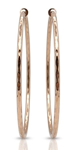 Hammered Gold Tone Hoop Earrings Hammered Gold Tone Hoop Earrings
