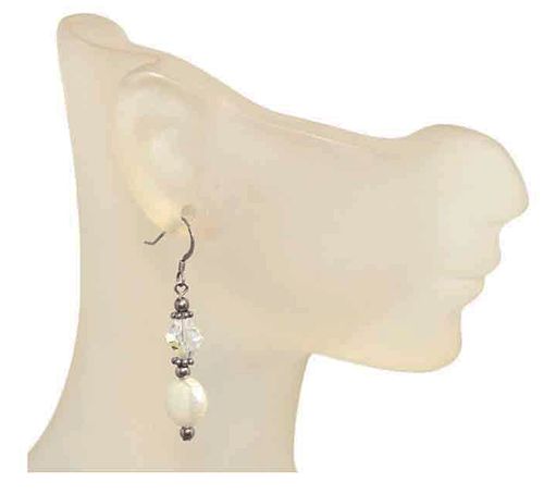 Pearl Beacon Sterling Silver Crystal Earrings Pearl Beacon Sterling Silver Crystal Earrings