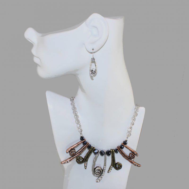 Sculptural Swirl Fashion Jewelry Set Sculptural Swirl Fashion Jewelry Set