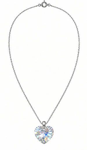 Rainbow Swarovski Heart Pendant Necklace Rainbow Swarovski Heart Pendant Necklace