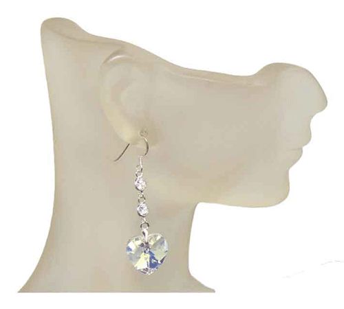 Kaleidoscope Heart Sterling Silver Crystal Earrings Kaleidoscope Heart Sterling Silver Crystal Earrings