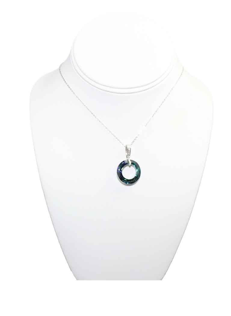 Swarovski Crystal and CZ Halo Pendant Necklace Swarovski Crystal and CZ Halo Pendant Necklace
