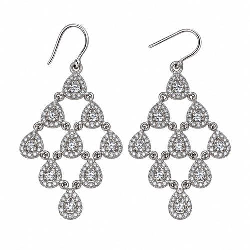 Sparkling CZ Chandelier Earrings Sparkling CZ Chandelier Earrings