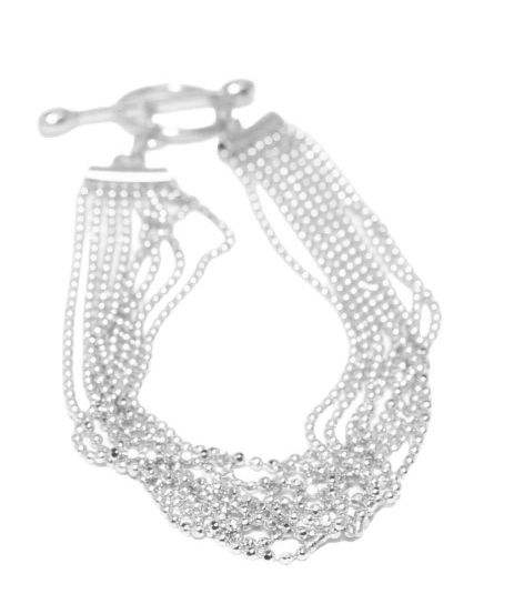 Classic Multi-Strands .925 Sterling Silver Bracelet Classic Multi-Strands .925 Sterling Silver Bracelet