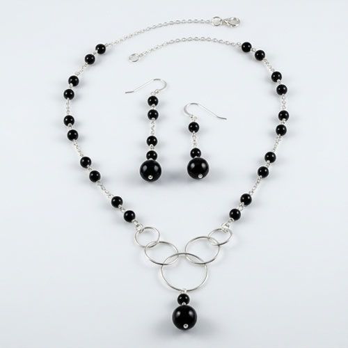 Onyx & Sterling Silver Jewelry Set Onyx & Sterling Silver Jewelry Set