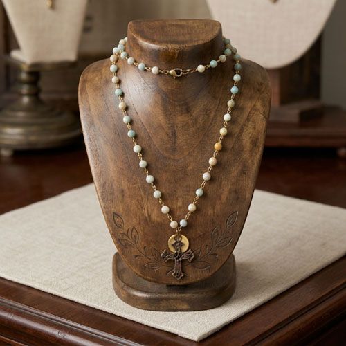 Artisan Beaded Cross Necklace Artisan Beaded Cross Necklace