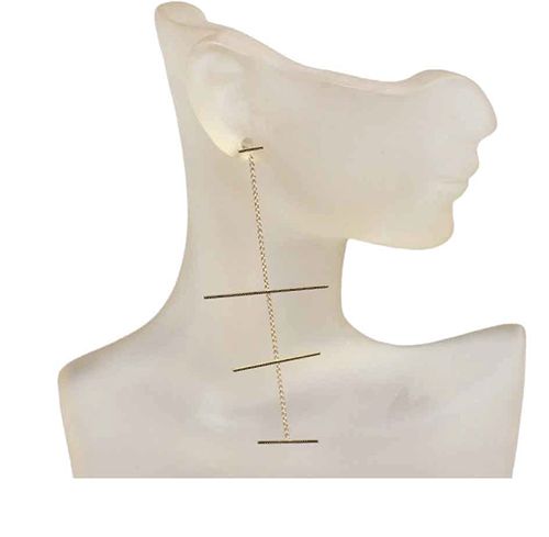 Gold Filled Linear Threader Earrings