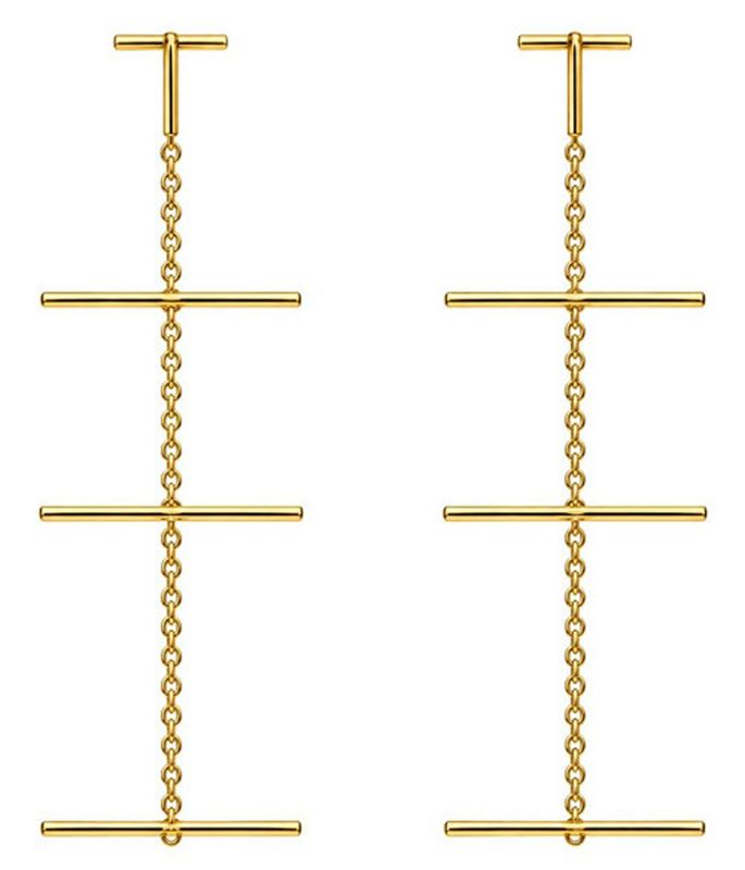 Gold Filled Linear Threader Earrings