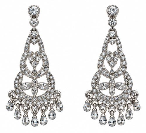Titanium Plated Filigree Drop Earrings Titanium Plated Filigree Drop Earrings