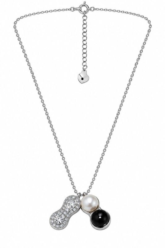 Cultured Pearl Peanut Shell Pendant Necklace