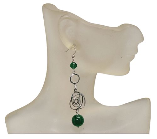 Green Onyx Horizon Sterling Silver Earrings Green Onyx Horizon Sterling Silver Earrings