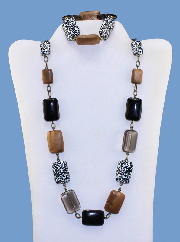 Earth Tone Necklace & Bracelet Set Earth Tone Necklace & Bracelet Set