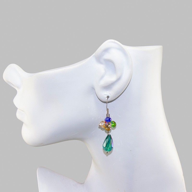 Iridescent Glass Teardrop Earrings Iridescent Glass Teardrop Earrings