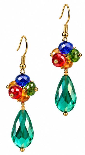 Iridescent Glass Teardrop Earrings Iridescent Glass Teardrop Earrings