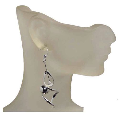 Tangled Sphere Sterling Silver Earrings � SSE882