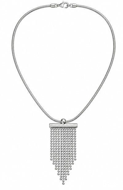 Sterling Silver Hoop Drop Pendant Necklace