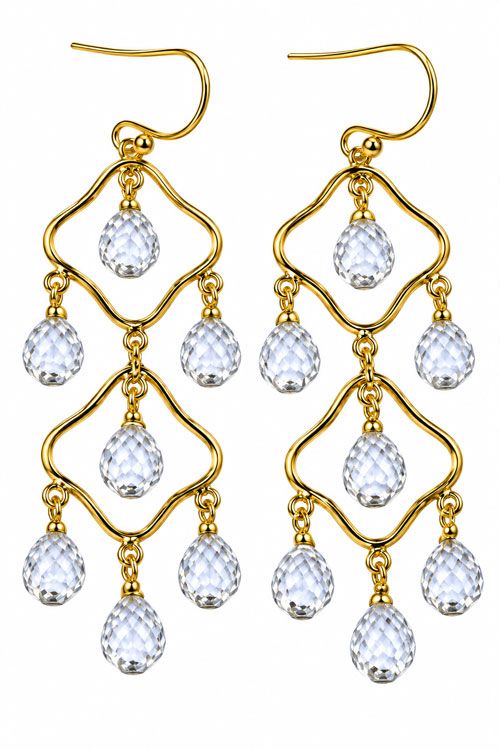 Statement Chandelier Quartz Earrings Statement Chandelier Quartz Earrings