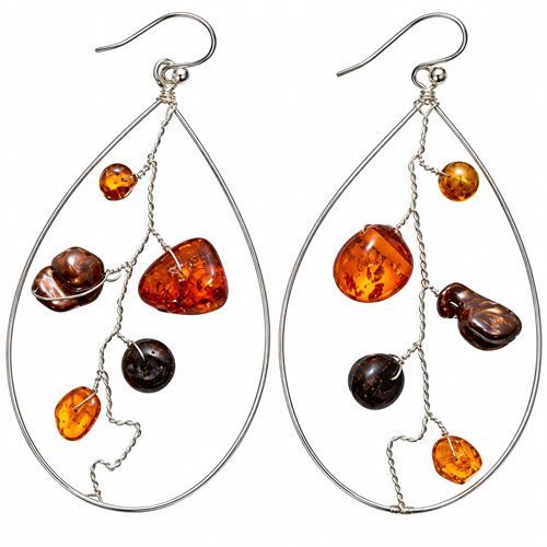 Cocoa Mosaic Beaded Sterling Silver Earrings Cocoa Mosaic Beaded Sterling Silver Earrings