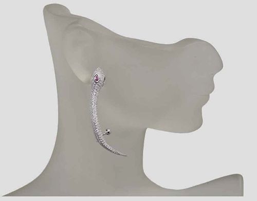 Violet-Eye Sterling Silver Earring & Nose Stud Violet-Eye Sterling Silver Earring & Nose Stud