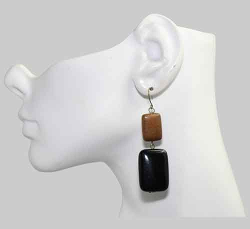 Earth Tone Geometric Drop Earrings Earth Tone Geometric Drop Earrings