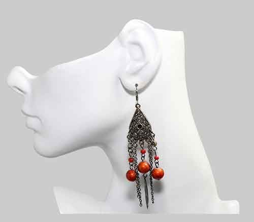 Colorful Brass-Tone Chandelier Earrings Colorful Brass-Tone Chandelier Earrings
