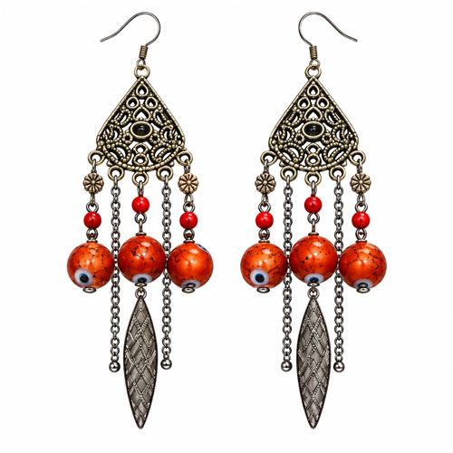 Colorful Brass-Tone Chandelier Earrings Colorful Brass-Tone Chandelier Earrings
