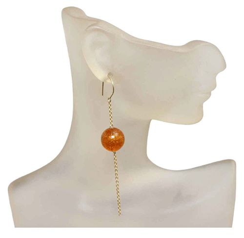 Golden Orbit 14K Gold-Filled Chain Drop Earrings