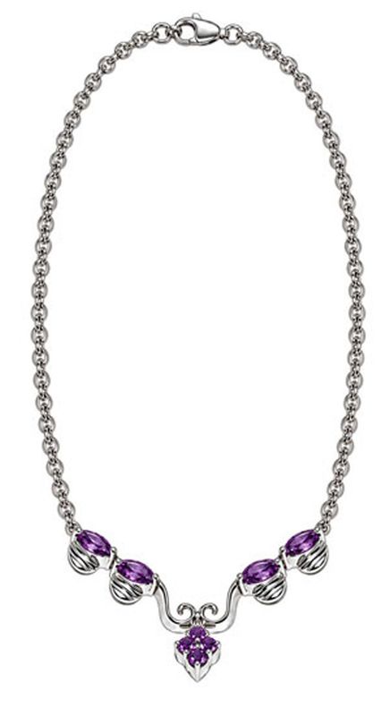 Elegant Amethyst Heart Necklace Elegant Amethyst Heart Necklace