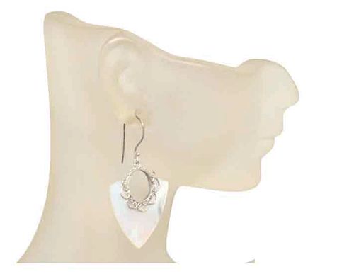 Mother-of-Pearl Heartline Sterling Silver Earrings Mother-of-Pearl Heartline Sterling Silver Earrings