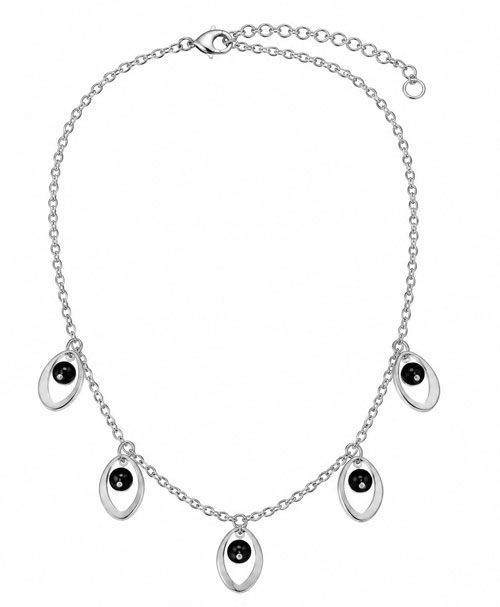 Onyx Teardrop Ringlet Necklace