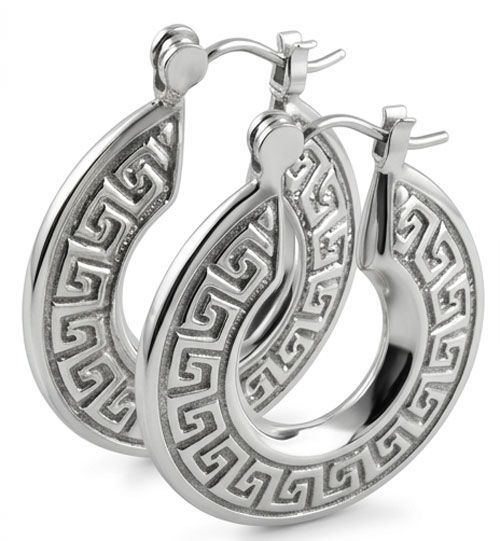 Celtic Knot .925 Sterling Silver Omega Earrings