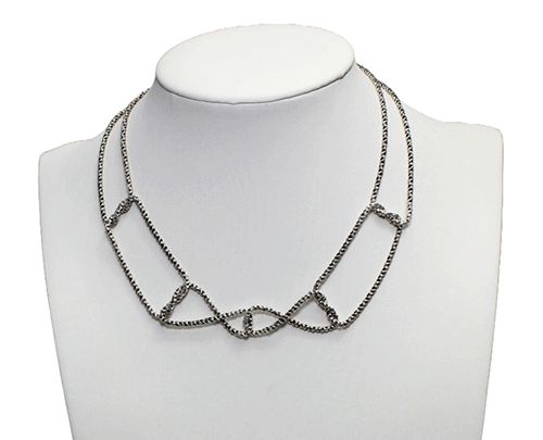 Designer Mixed Metal Link Necklace