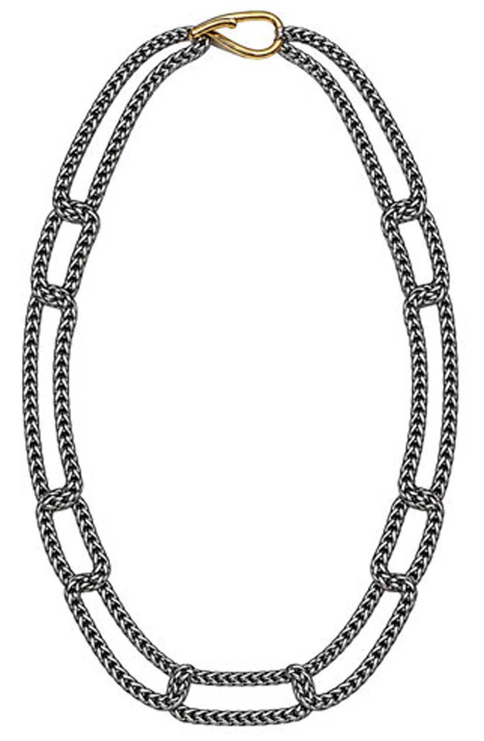 Designer Mixed Metal Link Necklace Designer Mixed Metal Link Necklace