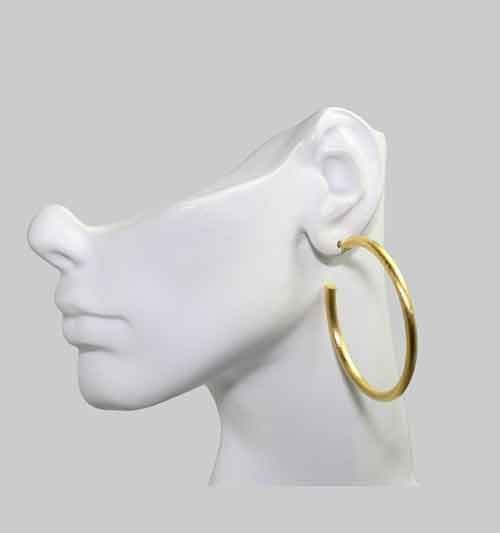 Gold Tone Hoop Earrings – Medium Gold Tone Hoop Earrings – Medium