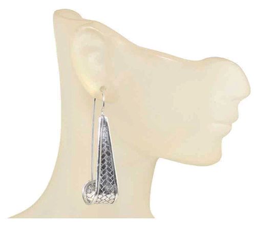 Textured Drop Sterling Silver Earrings Textured Drop Sterling Silver Earrings