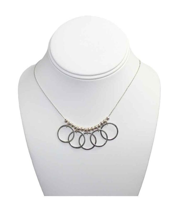 Graduated Ring Cascade Pendant Necklace
