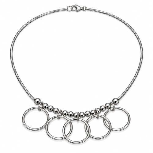 Graduated Ring Cascade Pendant Necklace