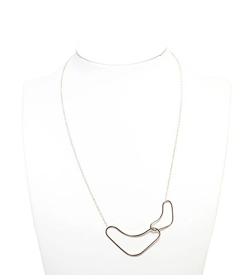 Modern Abstract Gold Necklace